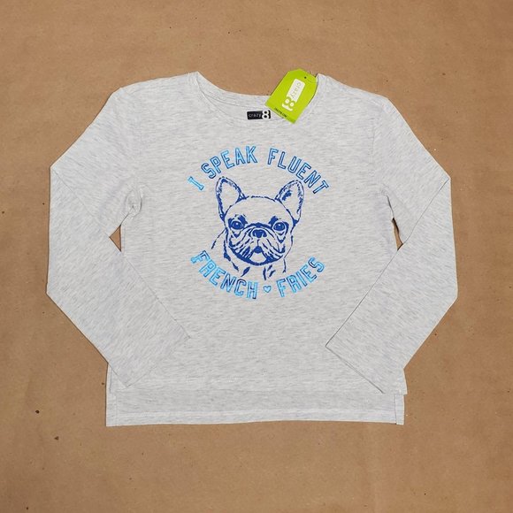 Crazy 8 Fluent French Fries T-Shirt 5T Gray - Picture 1 of 7